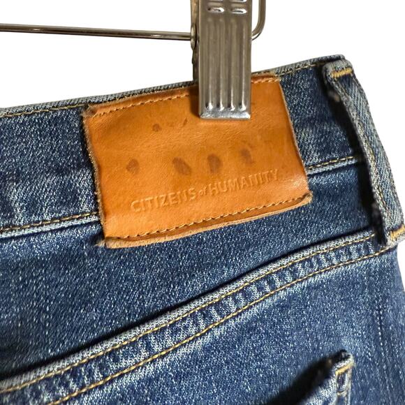 Citizens of Humanity Emerson Slim Fit Distressed Blue Denim Boyfriend Jeans 27 - Picture 8 of 14